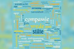 word cloud over vrede