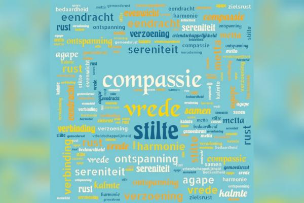 word cloud over vrede